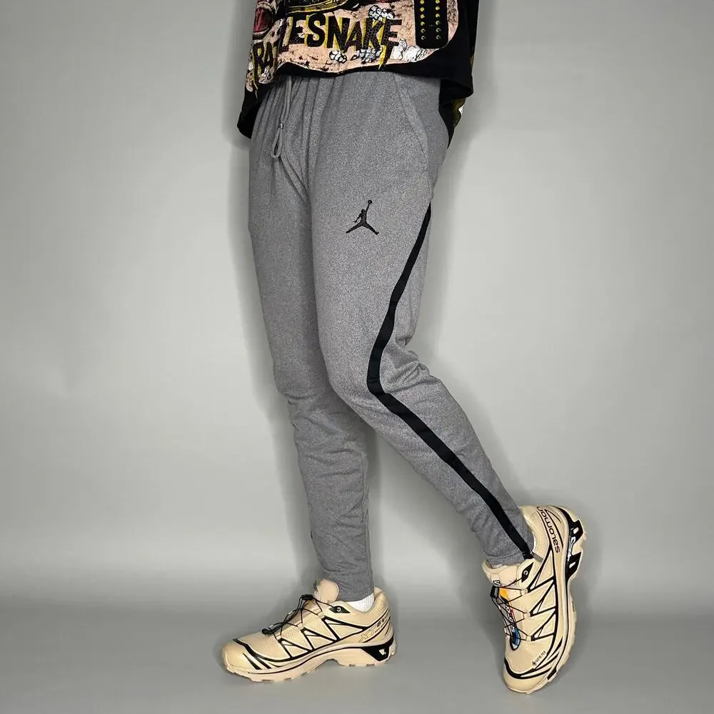 Vintage Y2K Jordan Sweatpants Mens M Slim Fit Grey Black Jumpman Cotton Joggers